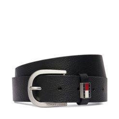 Pasek Tommy Jeans. Czarne paski Tommy Jeans, bez wzorów, z jeansu. Za 169.99 zł.