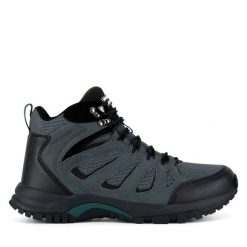 Trekkingi Hunter. Szare botki sznurowane Hunter, bez wzorów, bez obcasa, bez zapięcia. Za 379.99 zł.