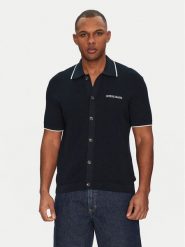 Guess Jeans Polo M5GR18 Z3HM1 Granatowy Regular Fit. Niebieskie koszulki polo Guess Jeans, m, z aplikacjami, z bawełny, bez kołnierzyka, bez ramiączek. Za 349.99 zł.