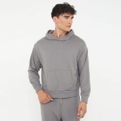 Unisex bluza z kapturem F BOXY ciemnoszara. Szare bluzy z kapturem Legea, s, bez wzorów, z bawełny, z kapturem. Za 89.90 zł.