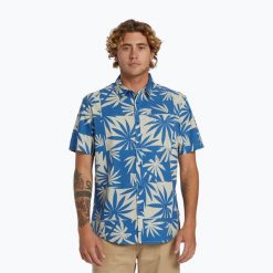 Koszula męska Quiksilver Apero Organic Classic. Niebieskie koszule Quiksilver, m, bez wzorów, bez kołnierzyka, bez ramiączek. Za 139.99 zł.