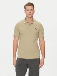 Calvin Klein Polo K10K111196 Beżowy Slim Fit. Brązowe koszulki polo CALVIN KLEIN, m, bez wzorów, z bawełny, bez kołnierzyka, bez ramiączek. Za 169.99 zł.