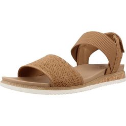 Sandały SKECHERS 114710S Brązowy. Brązowe sandały Skechers, z materiału, bez zapięcia. Za 199.99 zł.