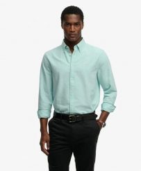 Superdry Koszula Preppy Oxford z Długim Rękawem z Bawełny Organicznej. Zielone koszule Superdry, s, bez wzorów, z bawełny, bez kołnierzyka, bez ramiączek. Za 229.00 zł.