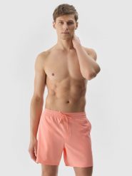 4F Spodenki plażowe męskie - pomarańczowe S. Brązowe szorty 4F, m, z aplikacjami, z elastanu, wakacyjne. Za 59.99 zł.