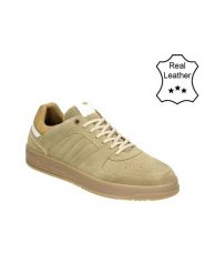 Bullboxer Skórzane sneakersy w kolorze beżowym rozmiar: 44. Brązowe buty sportowe casual Bullboxer, bez wzorów, ze skóry, bez zapięcia. Za 258.52 zł.