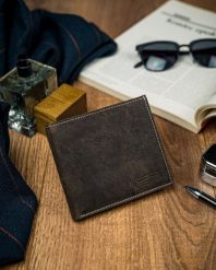 Portfel męski brązowy Forever Young N04-HT BROWN. Brązowe portfele 4U Cavaldi, bez wzorów, ze skóry. Za 46.00 zł.