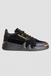 GIUSEPPE ZANOTTI Granatowe sneakersy. Niebieskie buty sportowe casual Giuseppe Zanotti, bez wzorów, bez zapięcia. W wyprzedaży za 1,999.99 zł.
