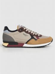 Pepe Jeans FOOTWEAR Sneakersy "Brit Colors" w kolorze brązowo-beżowo-żółtym rozmiar: 42. Brązowe buty sportowe casual Pepe Jeans FOOTWEAR, bez wzorów, z jeansu, bez zapięcia. Za 208.99 zł.