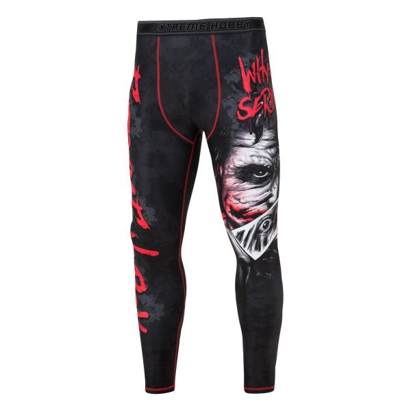 Legginsy sportowe męskie EXTREME HOBBY WHY SO SERIOUS. Czarne bielizna termoaktywna EXTREME HOBBY, m, bez wzorów, z elastanu, bez ramiączek. Za 218.00 zł.