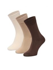 GINO ROSSI Skarpety długie CEO_AS_GR_01_W_AW26 (3-PACK). Beżowy. Brązowe skarpety Gino Rossi, bez wzorów, z włókna. Za 39.99 zł.