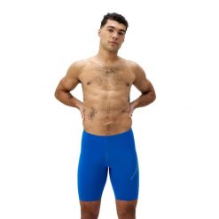 Spodenki pływackie męskie Speedo Hyperboom Plmt Jammer. Niebieskie odzież kąpielowa Speedo, m, bez wzorów, sportowe. Za 169.99 zł.