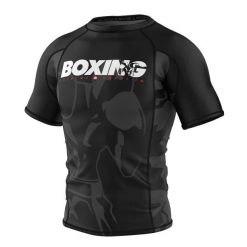 Koszulka Męska Rashguard MMA na Siłownię EXTREME HOBBY BOLD BOXING. Czarne bielizna termoaktywna EXTREME HOBBY, m, bez wzorów, z bawełny, bez ramiączek, do biegania. Za 199.00 zł.
