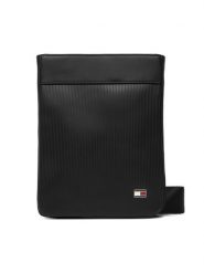 Tommy Hilfiger Saszetka Th Flag Mini Crossover AM0AM14014 Czarny. Czarne saszetki i nerki Tommy Hilfiger, bez wzorów, ze skóry, bez dodatków. Za 329.99 zł.