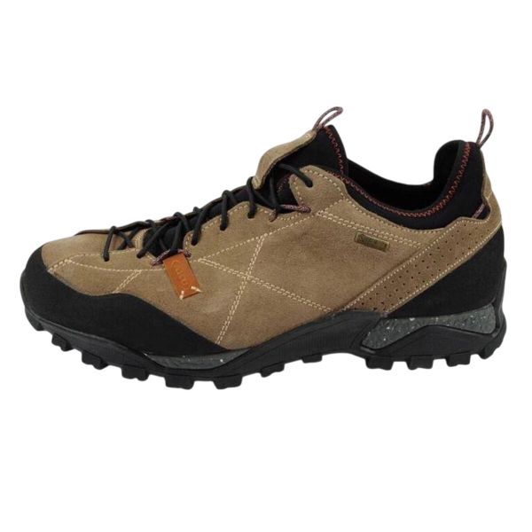 Męskie Skórzane Buty Turystyczne Nativa. Brązowe buty turystyczne Aku, bez wzorów, z gore-texu, bez zapięcia, trekkingowe, gore-tex. Za 729.99 zł.