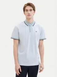 Tom Tailor Polo 1040822 Błękitny Regular Fit. Niebieskie koszulki polo Tom Tailor, m, bez wzorów, z bawełny, bez kołnierzyka, bez ramiączek. Za 69.99 zł.