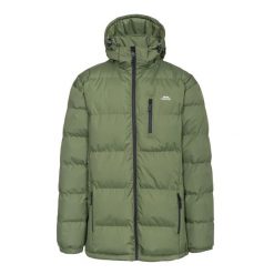 Kurtka Pikowana Męska. Zielone kurtki Trespass, m, bez wzorów, z materiału, z kapturem. Za 265.99 zł.