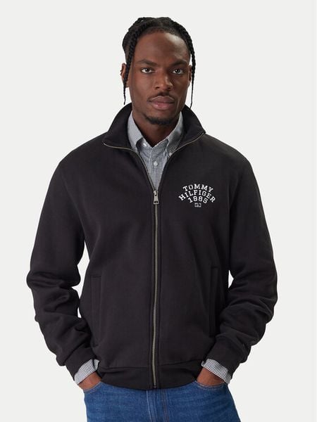 Tommy Hilfiger Bluza Arch Stand MW0MW41425 Czarny Regular Fit. Czarne bluzy Tommy Hilfiger, m, bez wzorów, z bawełny, bez kaptura. Za 489.99 zł.