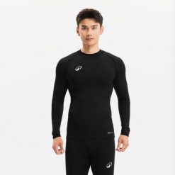Podkoszulek termiczny piłkarski z długim rękawem Kipsta Keepcomfort 100. Czarne bielizna termoaktywna KIPSTA, s, bez wzorów, z elastanu, bez ramiączek. Za 49.99 zł.
