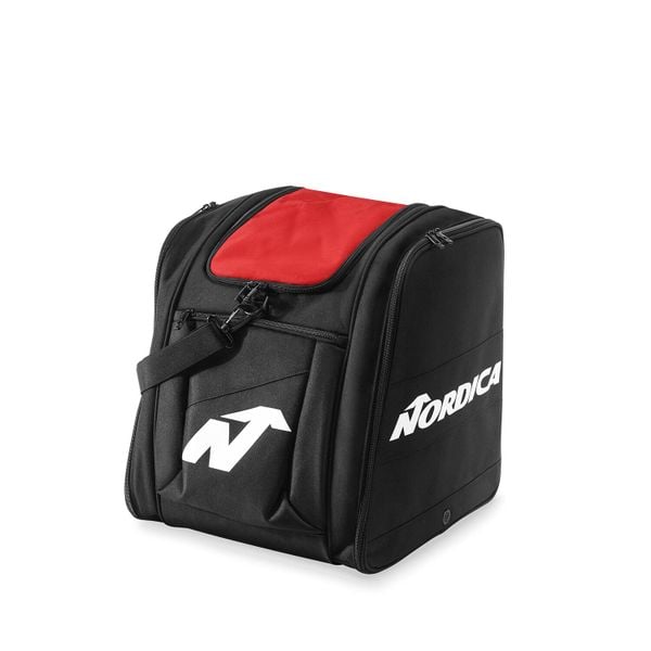 Torba na buty narciarskie Nordica Boot Backpack. Czarne torby na ramię NORDICA, bez wzorów, z materiału, na ramię, duże, bez dodatków. Za 419.99 zł.