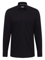 Eterna Koszula - Slim fit - w kolorze czarnym rozmiar: 42. Czarne koszule Eterna, bez wzorów, z bawełny, bez kołnierzyka, bez ramiączek. Za 157.35 zł.