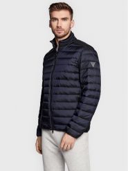 Guess Kurtka puchowa M1RL47 WDQ50 Granatowy Regular Fit. Niebieskie kurtki Guess, m, z aplikacjami, z puchu, bez kaptura. Za 509.99 zł.