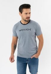 T-shirt z nadrukiem TM-MOTION. Niebieskie t-shirty Volcano, l, z aplikacjami, z bawełny, bez kołnierzyka, bez ramiączek. Za 69.99 zł.