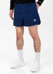 Spodenki treningowe męskie Pitbull West Coast Performance Small Logo. Niebieskie krótkie spodenki sportowe PITBULL, m, bez wzorów, z materiału. Za 139.00 zł.