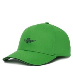 Czapka z daszkiem Aeronautica Militare. Zielone czapki z daszkiem Aeronautica Militare, bez wzorów. Za 139.99 zł.