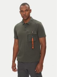Parajumpers Polo Rescue 25SMPMPORE10 Zielony Regular Fit. Zielone koszulki polo Parajumpers, l, bez wzorów, z bawełny, bez kołnierzyka, bez ramiączek. Za 539.99 zł.