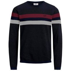 Jack&Jones Męska sweter Jorlabour Knit Crew Neck Dark Grey Melange (rozmiar S). Szare swetry nierozpinane Jack&Jones, m, bez wzorów, z materiału, bez kołnierzyka, bez ramiączek. W wyprzedaży za 126.00 zł.