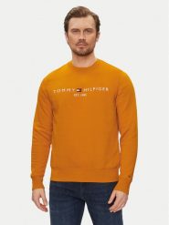 Tommy Hilfiger Bluza Logo MW0MW11596 Pomarańczowy Regular Fit. Brązowe bluzy Tommy Hilfiger, m, bez wzorów, z syntetyku, bez kaptura. Za 249.99 zł.