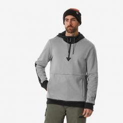 Bluza snowboardowa z kapturem męska Dreamscape 100 1/2 zip. Bluzy DREAMSCAPE, na zimę, m, bez wzorów, z bawełny, z kapturem. Za 169.99 zł.