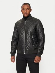 KARL LAGERFELD Kurtka skórzana 555011 544409 Czarny Regular Fit. Czarne kurtki KARL LAGERFELD, m, bez wzorów, ze skóry, bez kaptura. Za 2,209.00 zł.