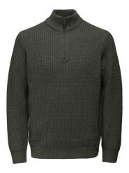 ONLY & SONS Sweter "Rolf" w kolorze khaki rozmiar: XL. Brązowe swetry nierozpinane Only & Sons, xl, bez wzorów, ze splotem, bez kołnierzyka, bez ramiączek. Za 140.53 zł.