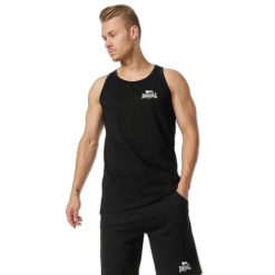 Tank top Lonsdale Dolton. Białe bezrękawniki Lonsdale, bez wzorów, bez kołnierzyka, bez ramiączek. Za 121.00 zł.