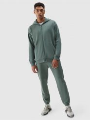 4F Spodnie dresowe joggery z bawełny organicznej męskie - khaki XL. Brązowe joggery i bojówki 4F, na co dzień, l, bez wzorów, z bawełny, sportowe. W wyprzedaży za 89.99 zł.