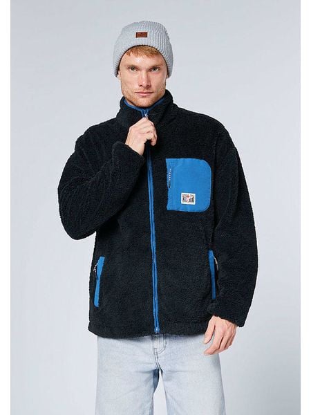 Chiemsee Kurtka polarowa w kolorze granatowo-niebieskim rozmiar: M. Niebieskie kurtki Chiemsee, m, bez wzorów, z polaru, bez kaptura. Za 174.84 zł.