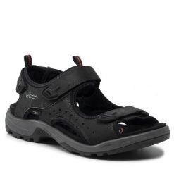 Sandały ECCO. Czarne sandały ecco, bez zapięcia. Za 529.99 zł.
