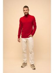Just Cashmere Kaszmirowy golf "Connor" w kolorze czerwonym rozmiar: L. Czerwone golfy Just Cashmere, l, bez wzorów, z kaszmiru, bez ramiączek. Za 432.80 zł.