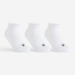 Skarpety sportowe tenis RS100 3 pary. Białe skarpety ARTENGO, bez wzorów, z bawełny. Za 19.99 zł.