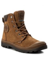 Palladium Trapery Pampa Sport Cuff WPS 72992-697-M Brązowy. Brązowe trapery Palladium, ze skóry, bez zapięcia. Za 679.00 zł.