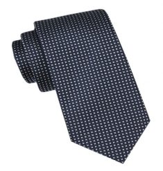 Modny Męski Krawat - Alties - Granatowy w Drobny Deseń. Niebieskie krawaty i muchy Alties, bez wzorów, z tkaniny. Za 49.00 zł.