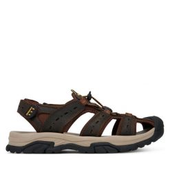 Sandały Grisport. Brązowe sandały Grisport, bez zapięcia. Za 149.99 zł.