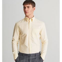 Gładka koszula z kieszenią - Żółty. Koszule marki Reserved. Za 119.99 zł.