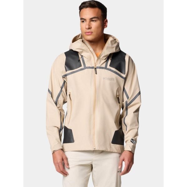 Płaszcz przeciwdeszczowy męski Columbia Whistler Peak Shell. Brązowe kurtki przeciwdeszczowe Columbia, m, bez wzorów, bez kaptura. Za 1,299.00 zł.