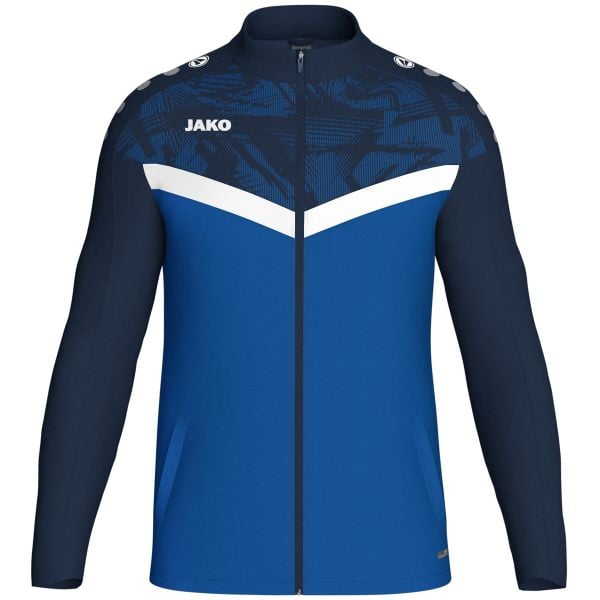 Poliestrowa bluza dresowa Jako Iconic. Niebieskie bluzy z kapturem JAKO, s, bez wzorów, z dresówki, z kapturem. Za 168.85 zł.
