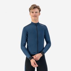 Koszulka rowerowa męska Rogelli Core. Niebieskie bluzy Rogelli, l, bez wzorów, bez kaptura. Za 260.99 zł.