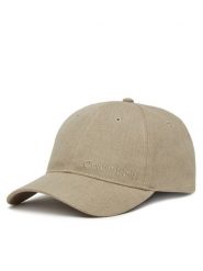 Calvin Klein Czapka z daszkiem K50K512978 Beżowy. Brązowe czapki z daszkiem CALVIN KLEIN, bez wzorów, ze lnu. Za 119.99 zł.