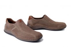 RIEKER 05272-64 brown, półbuty męskie. Brązowe eleganckie półbuty Rieker, bez wzorów, bez obcasa, bez zapięcia. Za 303.32 zł.